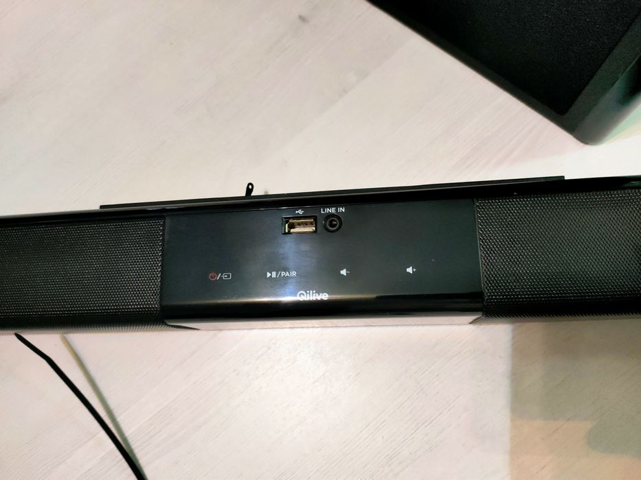 Soundbar + subwoofer qualive+ pilot -Bluetooth- stan BD
