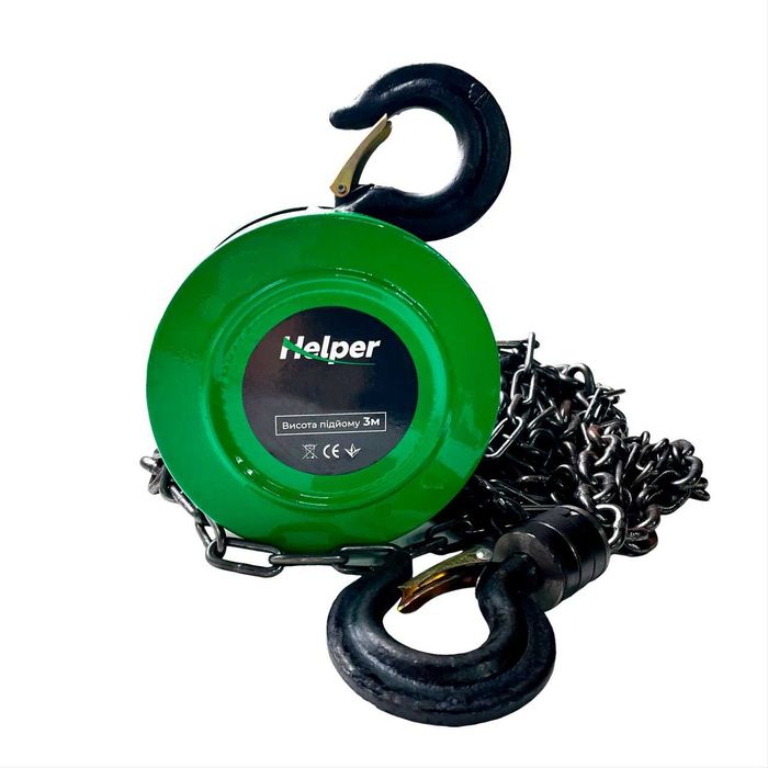Таль ланцюгова 2т 3м Helper HP-1012 ручна лебідка ланцюг ручний