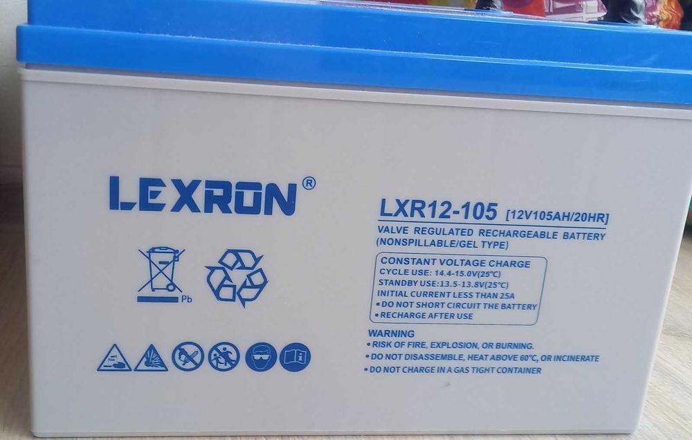 "втомлений" акумулятор Lextron LXR12-105