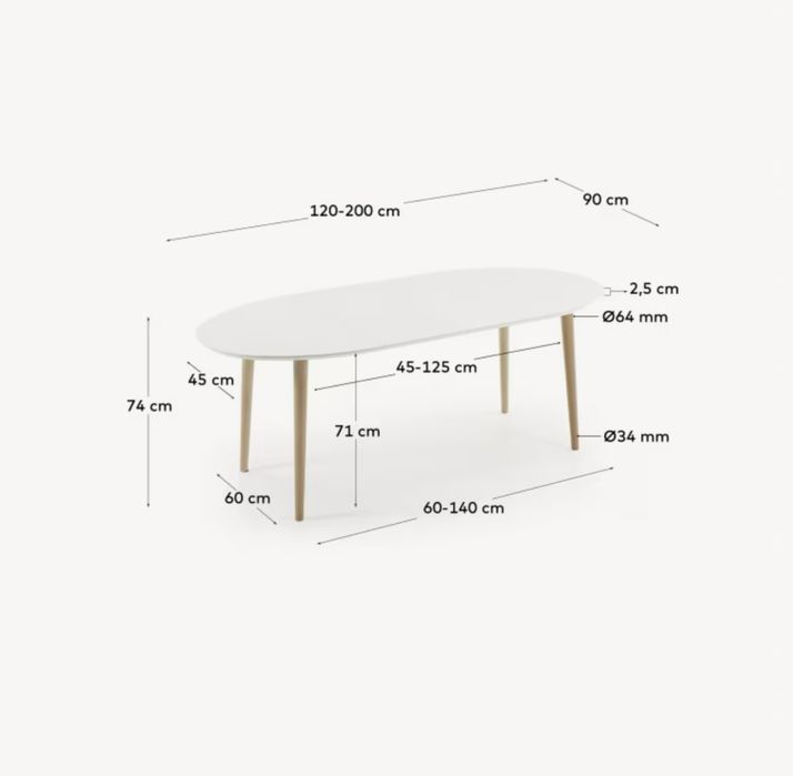 Mesa extensivel + 5 cadeiras