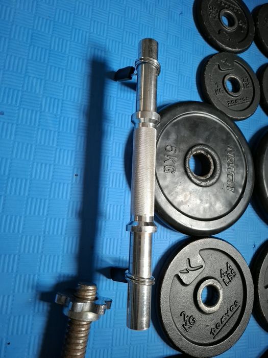 Discos e barras halteres