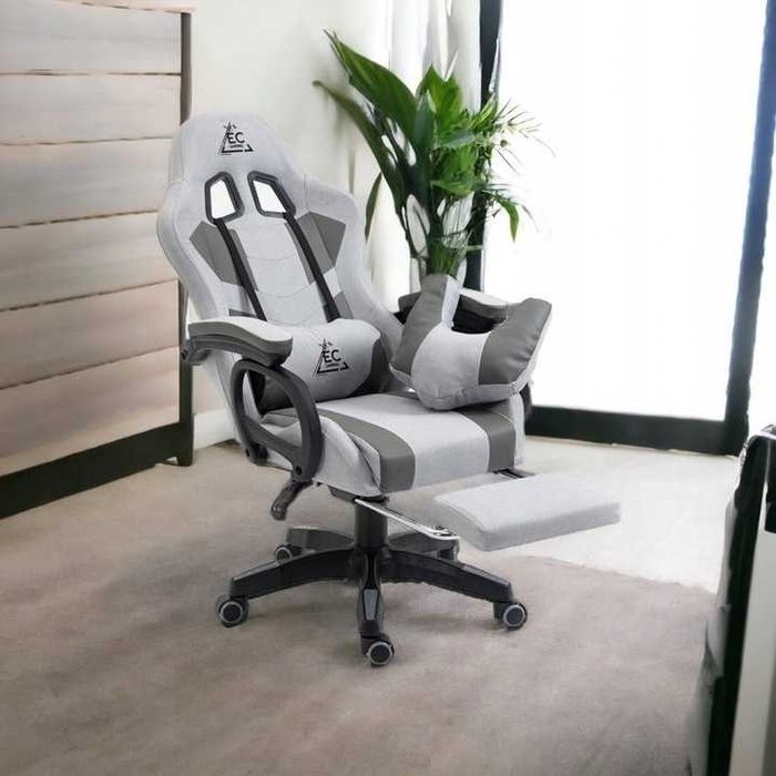 Офісне крісло Компютерне крісло + МАСАЖЕР Ігрове крісло тканеве ПОЛЬША