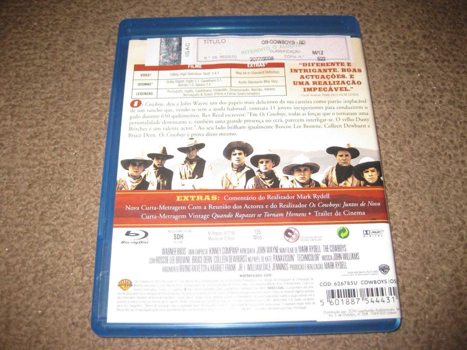Blu-Ray "Os Cowboys" com John Wayne/Raro!