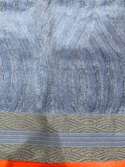 Conjunto de 2 toalhas de banho, azuis, 100% algodão