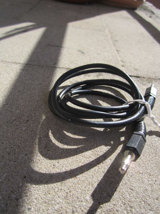 Cabo preto Jack 3.5mm audio macho-macho 91 cm