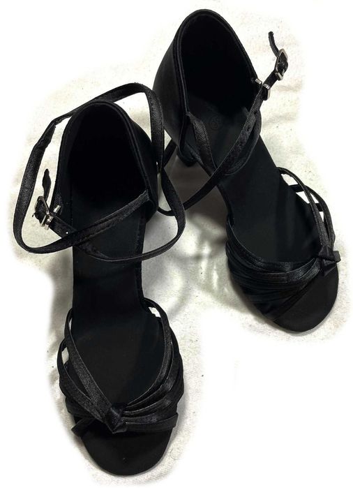 Nowe buty do tańca Latino 37 czarne 7 cm supełek