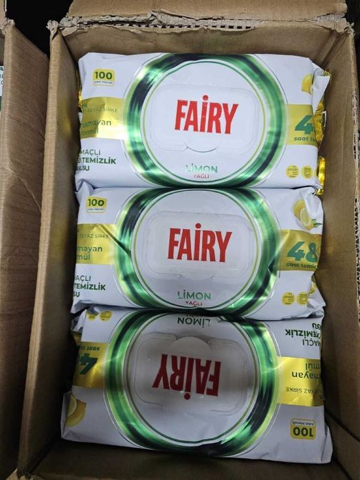 Fairy chusteczki 12x100 cytryna karton