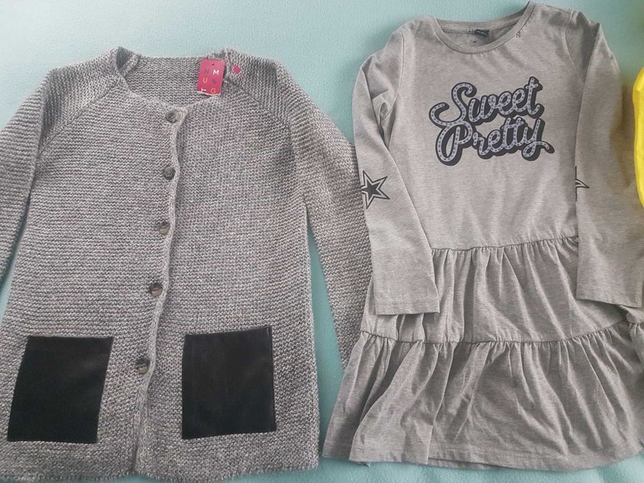 Sweter,  blezer, zestaw ubrań dla dziewczynki  r.9 - 10 lat ( 140)