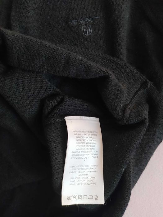 Sweter Gant fine merino wool wełniany r. S