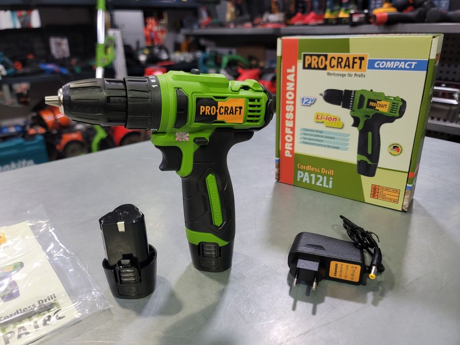 Шуруповерт аккумуляторный ProCraft 12V 2Акб 2.0Ah Новый Гарантия!