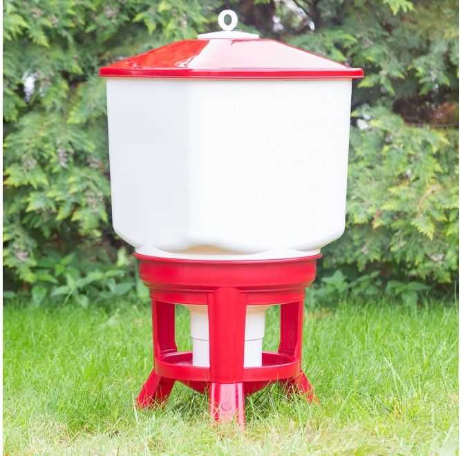 Poidło automatyczne z zasobnikiem 50L dla drobiu kur + Gratis