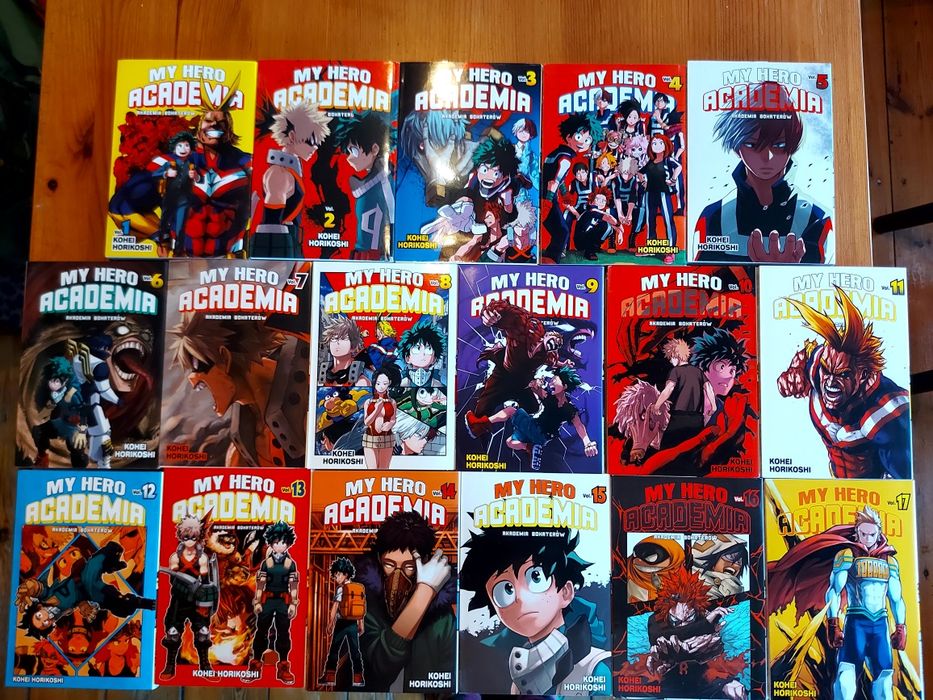 Manga My Hero Academia tomy 1-17 Nowe