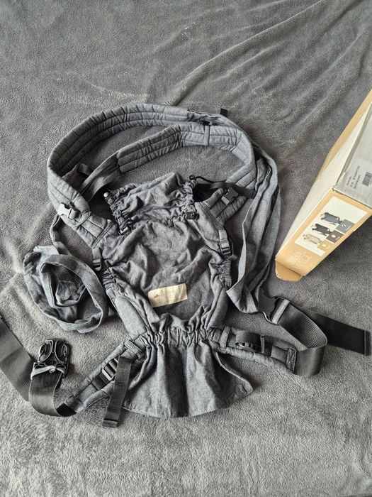 Nosidło zapinane lepsze niz chusta - idealny stan! Storchenwiege baby carrier kolor grafitowy