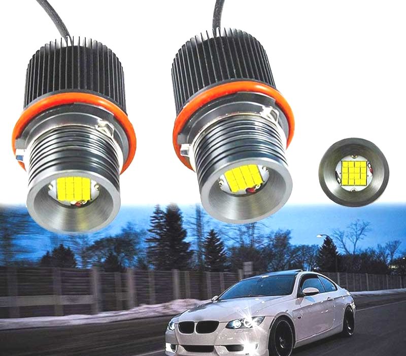 CONJUNTO LÂMPADAS ANGEL EYES 80W BMW FAROIS XENON E39 E53 E65 E66 E63 E64 E87 E60 E61 E83