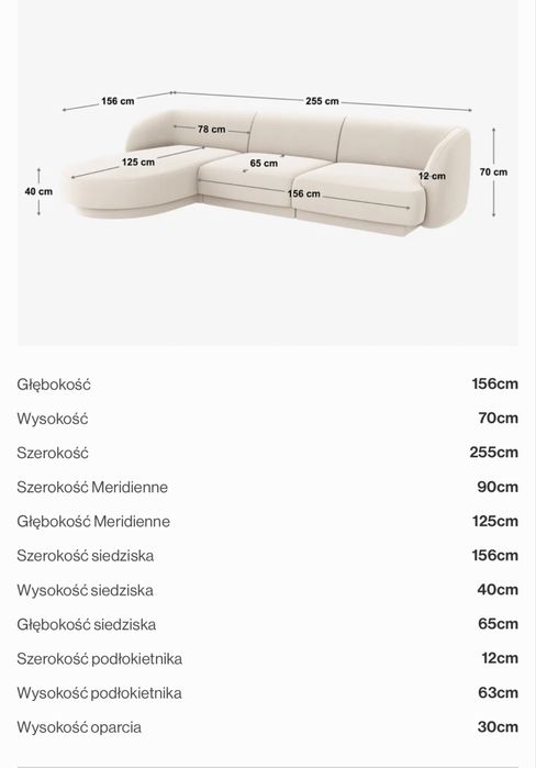 Sofa narożna Miley