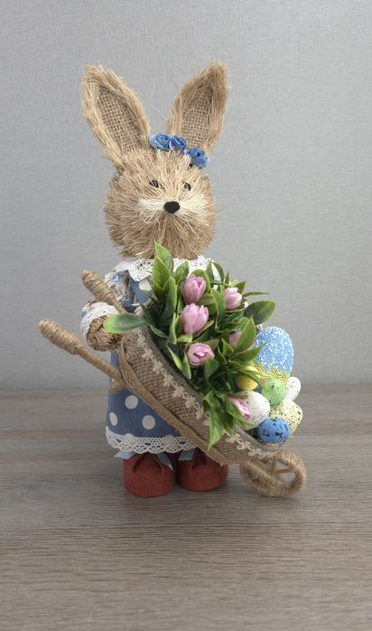 Великодній заєць ручної роботи (34 см) | Декор до Великодня | Handmade