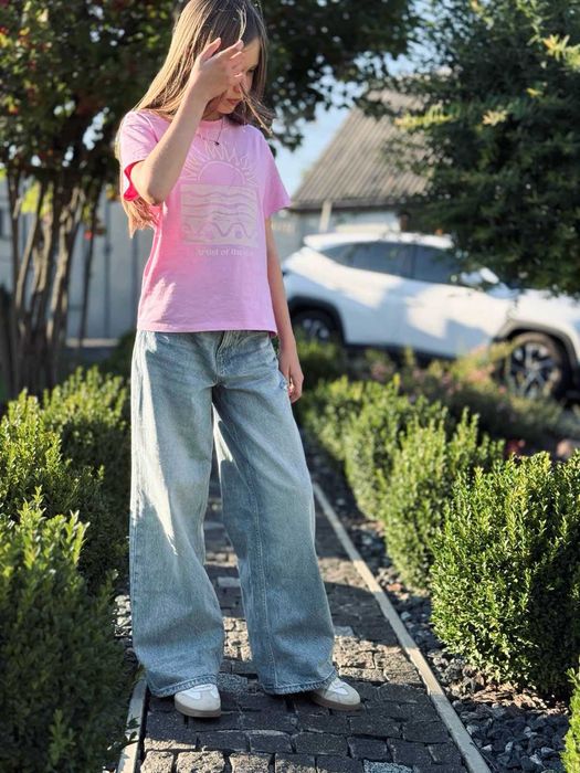 Широкі джинси ZARA WIDE LEG  беггі палаццо  9 10 11 12 13 років