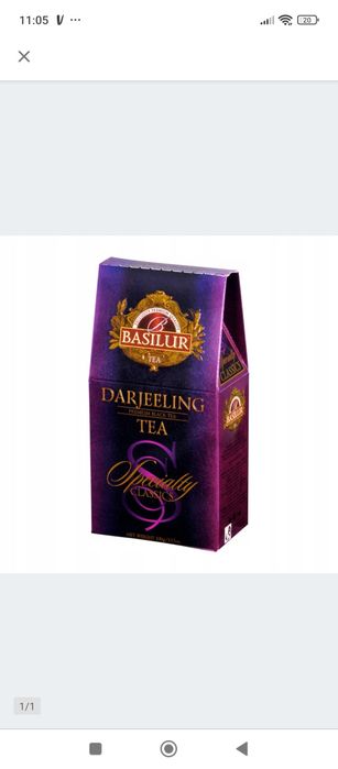 Herbata basilur darjeeling 100 g