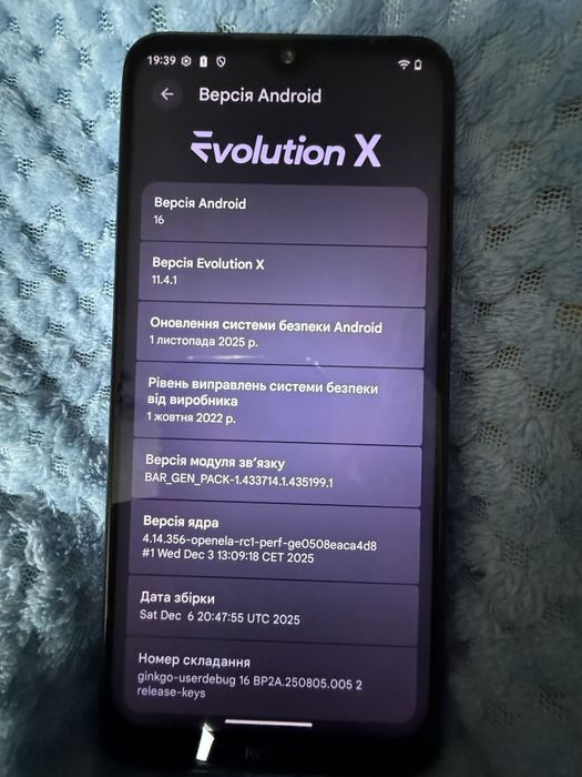 Redmi Note 8T 4/64GB c NFC • Android 16 • Evolution X + Root