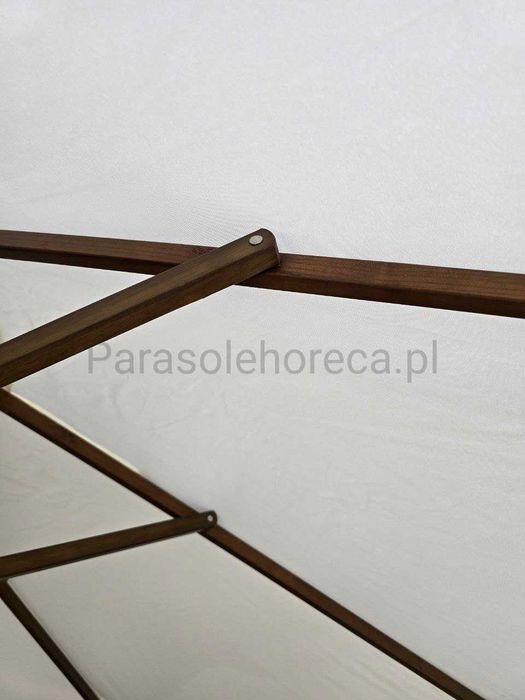 Parasol ogrodowy drewniany średnica 4 m kolor mleczny-Solo