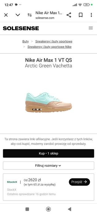 Nike Air Max 1 VT QS Arctic Green Vachetta
Arctic Green Vachetta
Arcti