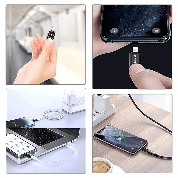 Adapter Wozinsky WALC-01 Lightning - USB-C - czarny