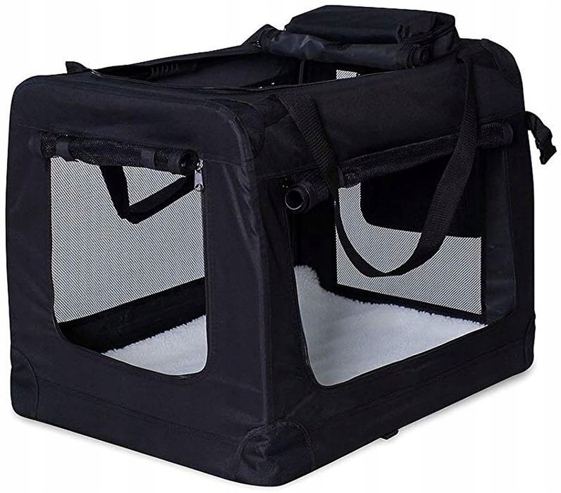 transporter dla psa czarny xxl 90 cm x 61 cm 65 cm