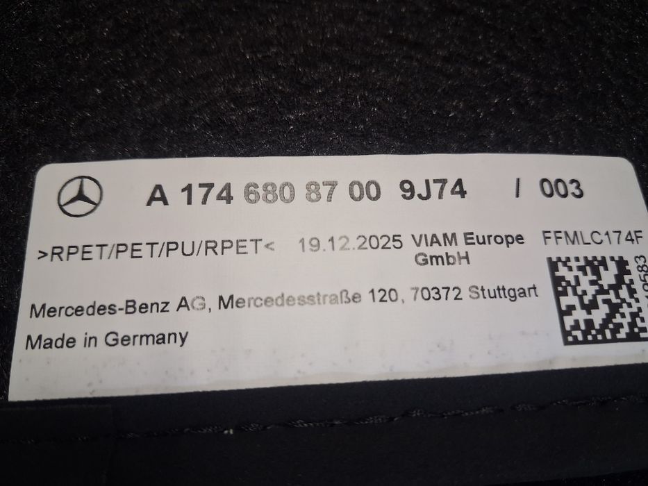 Oryginalne dywaniki welurowe AMG Mercedes CLA A178  A174