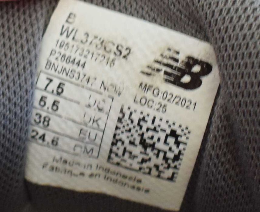 New Balance 373 buty sneakersy szare 38