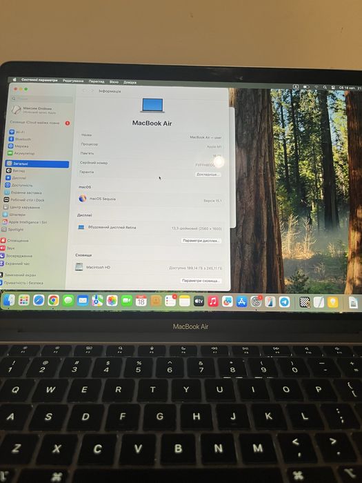 MacBook Air M1 / 16GB RAM / 256GB SSD / 100%