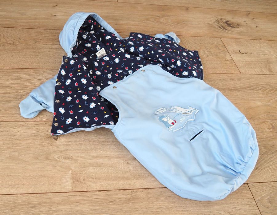 j.NOWY śpiworek do wózka DIMO , r 62, odpinany, kombinezon