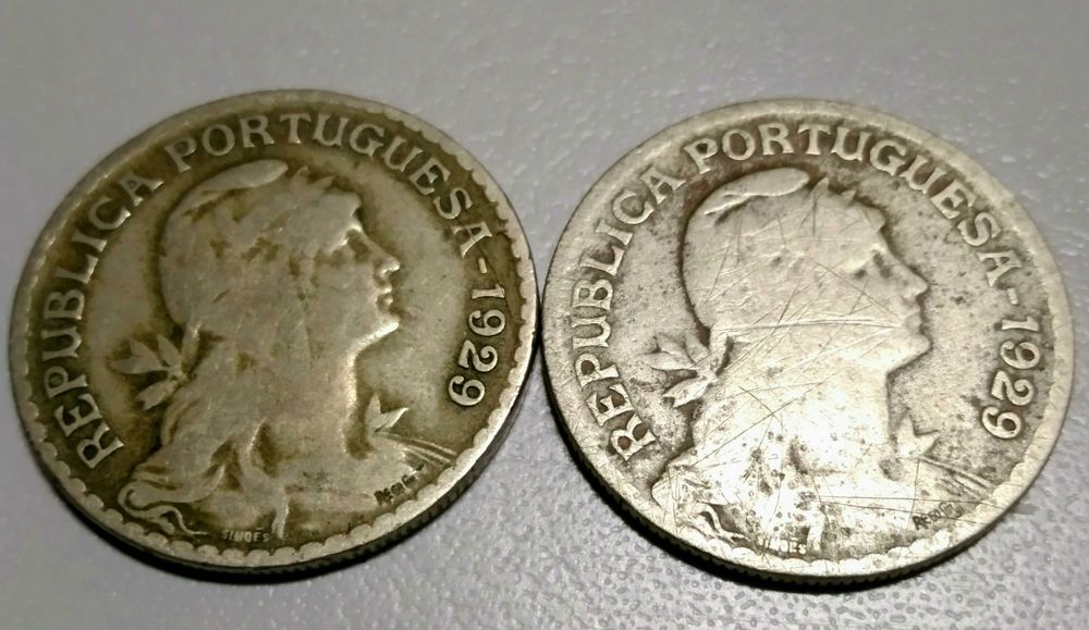 2 Moedas de 1 escudo de 1929