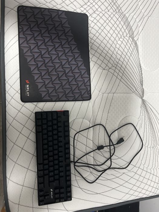 Teclado mecanico gaming nplay + tapete rato nplay