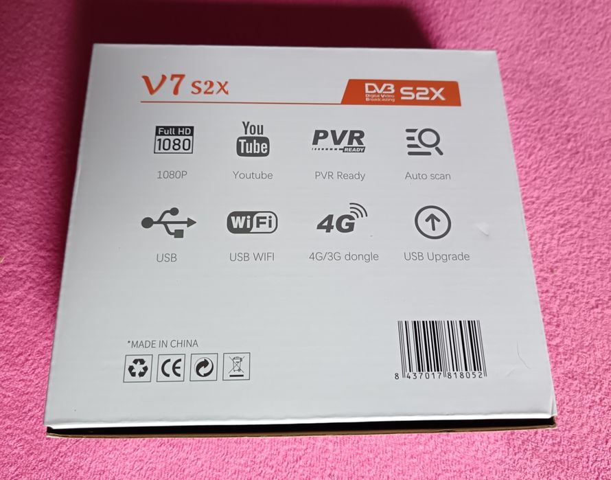 Dekoder satelitarny GTMedia V7 s2x Full HD 1080P.