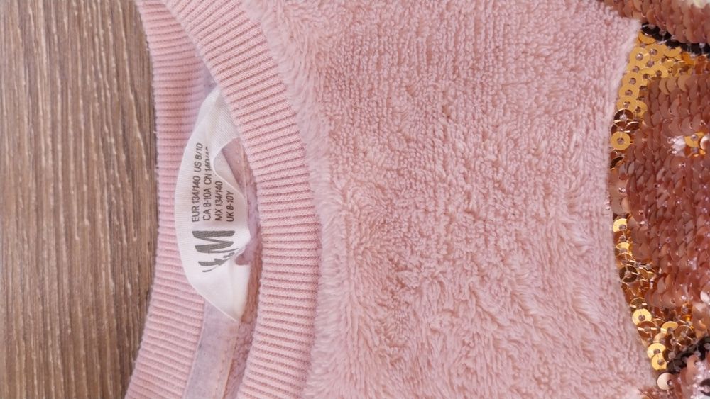 Ciepła bluza hm r. 134/140 miś