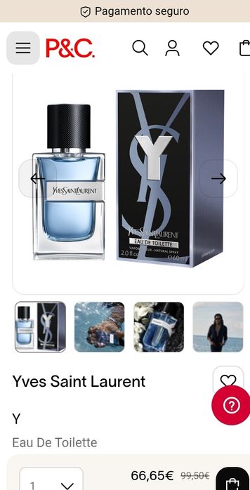 Ives saint laurent masculino  novo