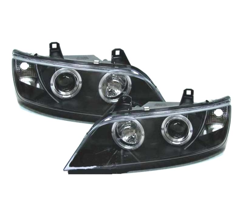FARÓIS BMW Z3 96-02 ANGEL EYES FUNDO PRETO
