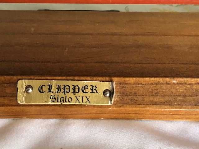 Maravilhosa Caravela CLIPPER sec. XIX, peça decorativa feita à mão