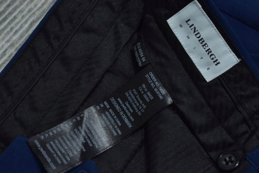Lindbergh White Superflex Granatowy Garnitur Męski Marynarka Spodnie 48