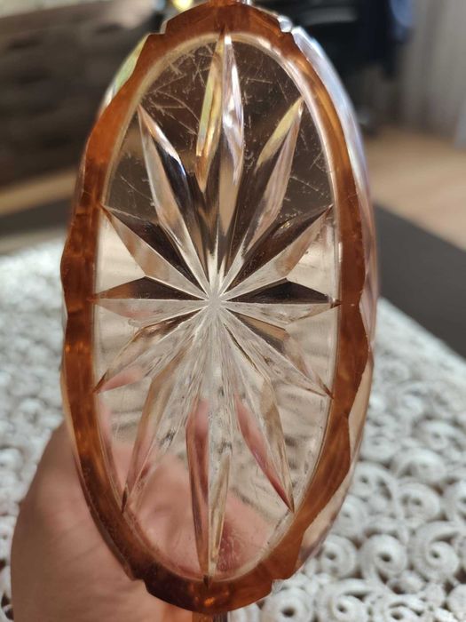 Żardinera szklana ART DECO lata 30te XX wieku.