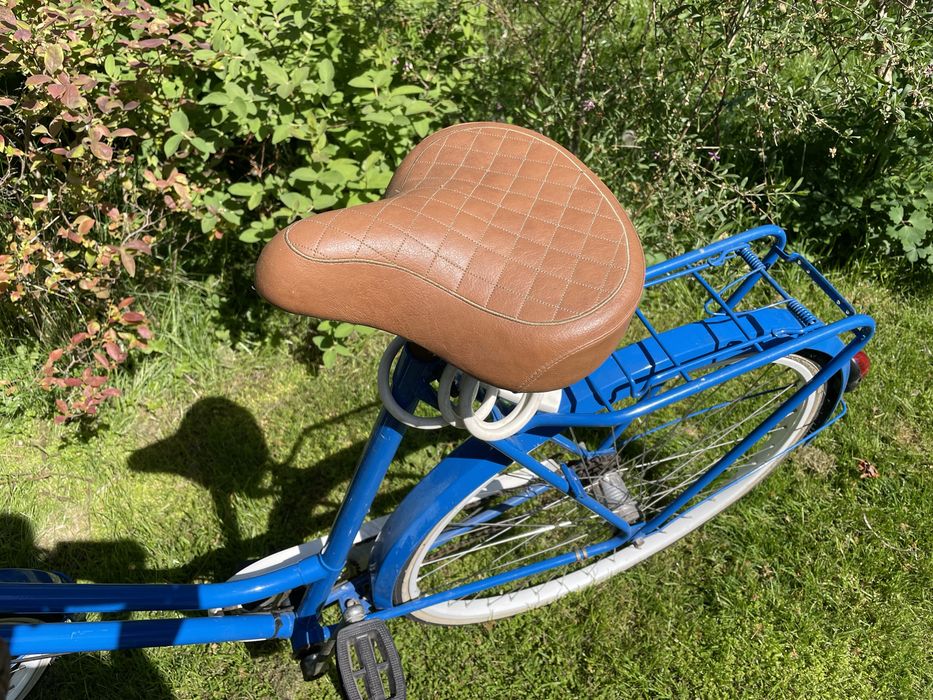 Rower retro odnowiony niebieski