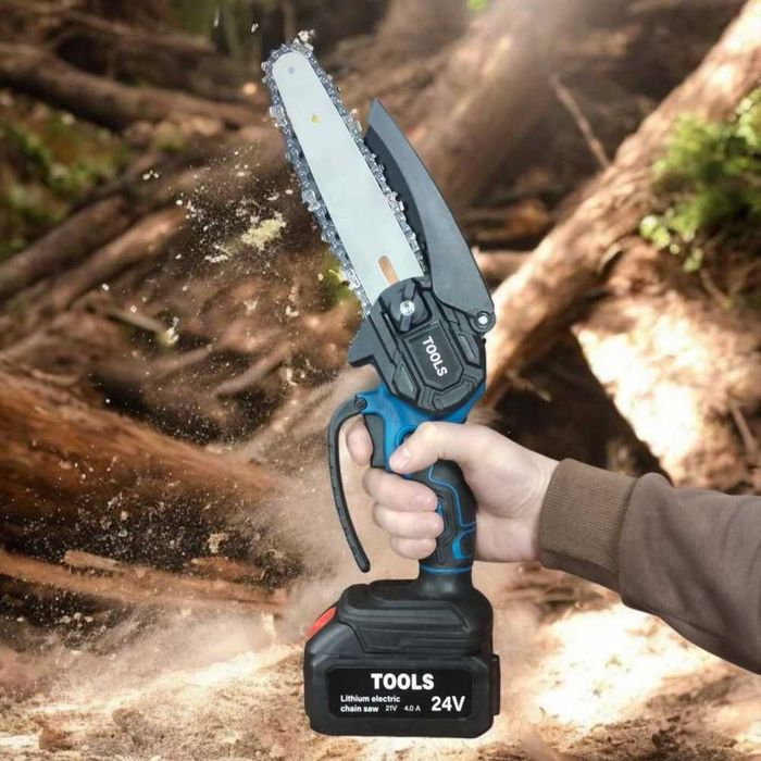 Аккумуляторная цепная мини-пила 6 inch Electric SAW в кейсе 2 АКБ