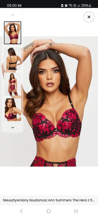 biustonosz i stringi Ann Summers The Hero z fiszbinami