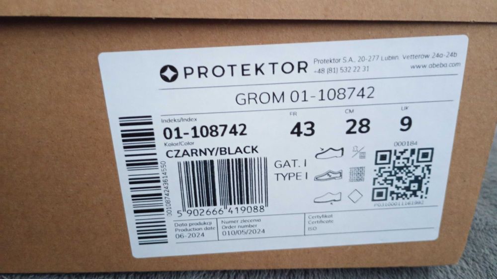 buty protektor grom 01 rozm.43