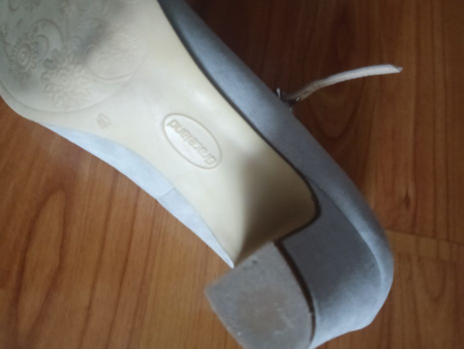 Buty, botki, eleganckie szare