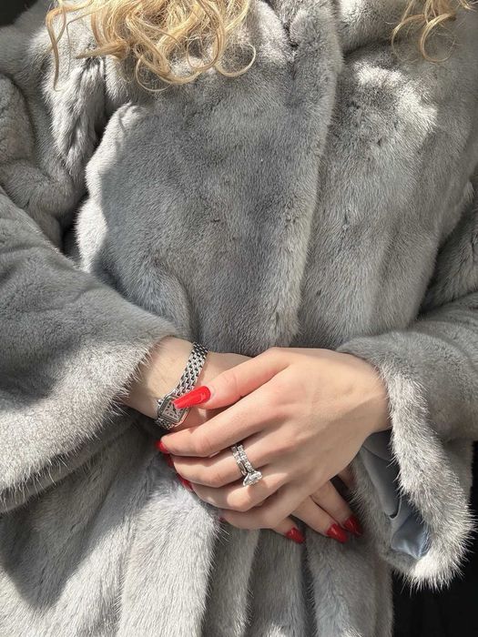 Хутряна куртка з сапфірового норкового хутра норка шубка