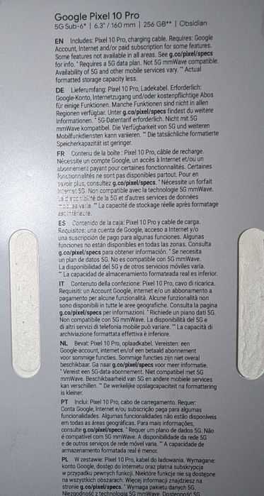 Pixel 10 Pro 256 Black Obsidian - Como novo - Com Carregador  Google + capa original 

Oferta:Com Carregador original Google + capa original Google.