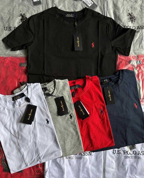 Męska koszulka tshirt Armani Lacoste Ralph Prada kolory krótki rękaw premium M-XXXL