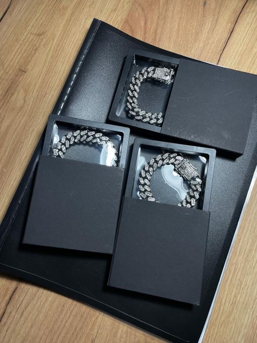 Чоловічий браслет “Cuban link” (айсі стиль)