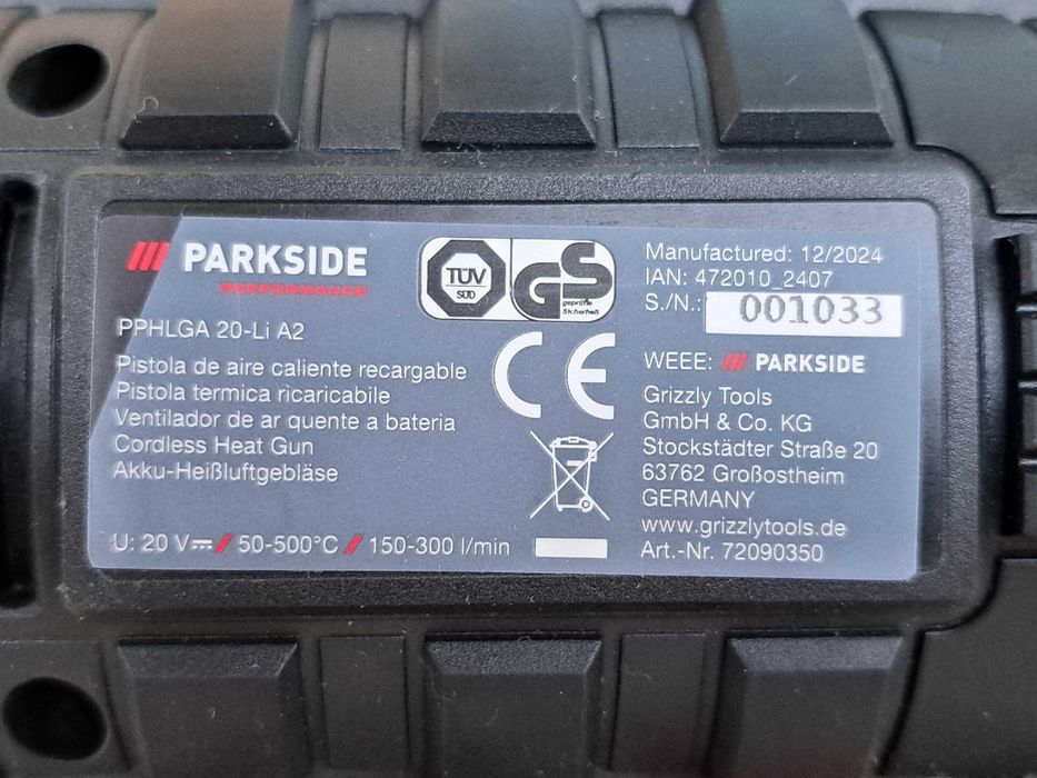 PARKSIDE Фен Акумуляторний будівельний